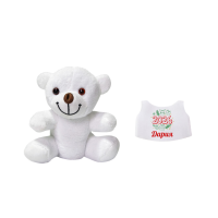 Персонализирана плюшена играчка мече - подарък за Коледа